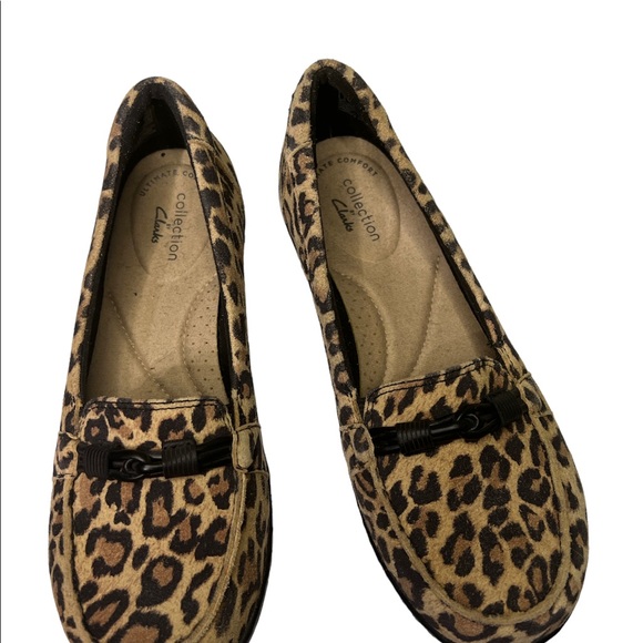 Clarks Shoes - Clarks Collection Ultimate Comfort Leopard  Loafers Size 5 1/2